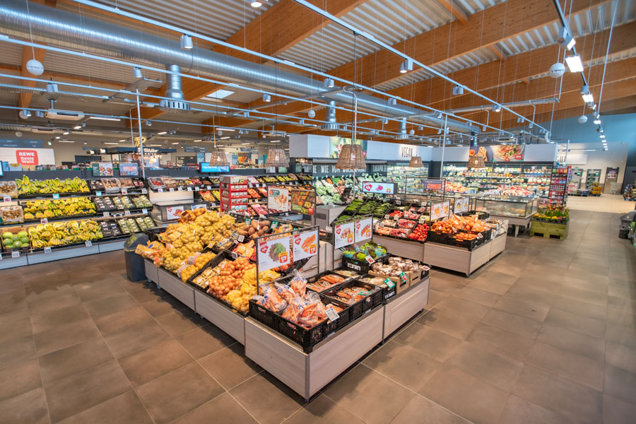 Obst- und Gemüseabteilung